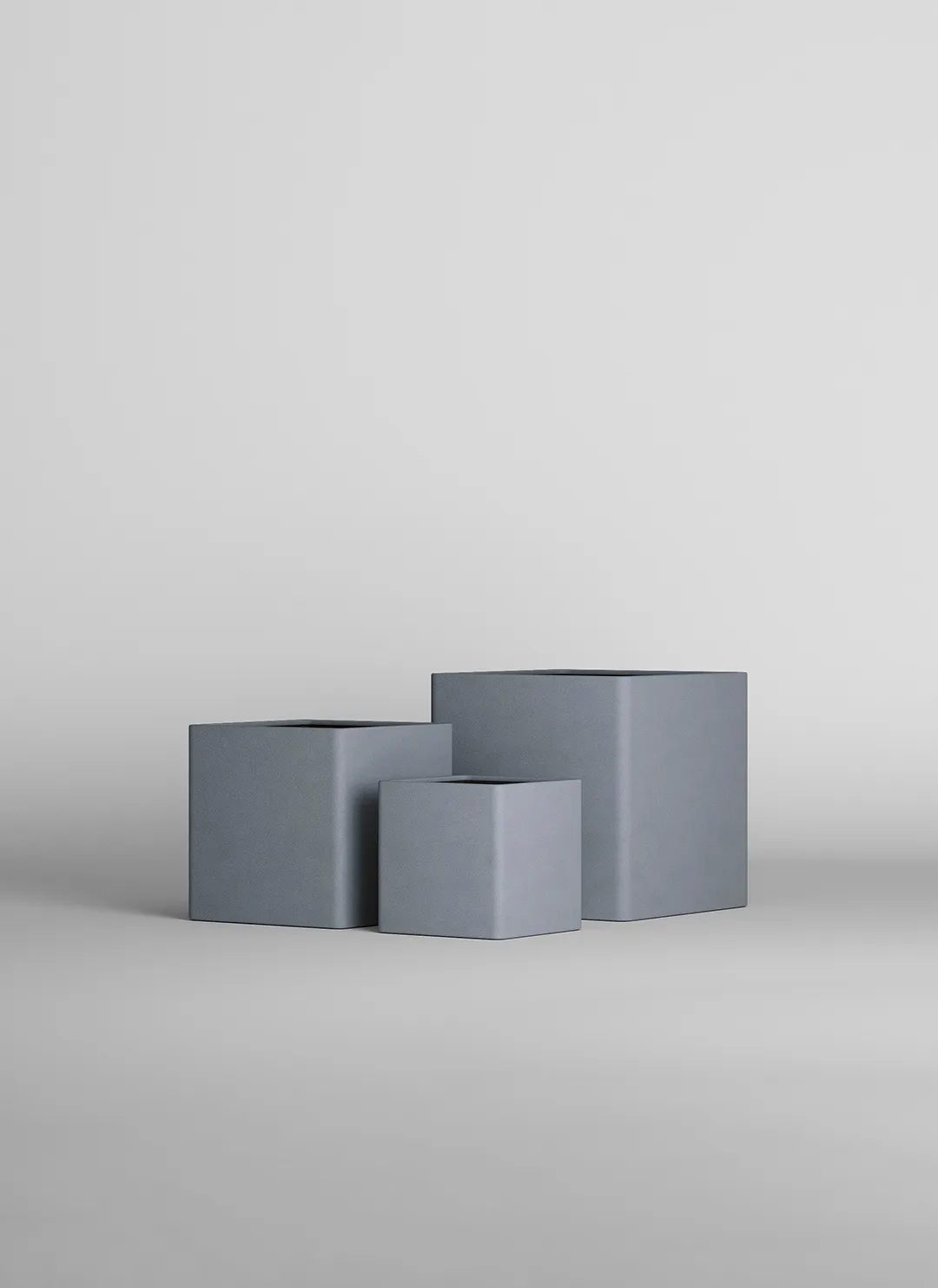 Кашпо CONCRETIKA QUADRO ARCTIC BLUE 30x30x30