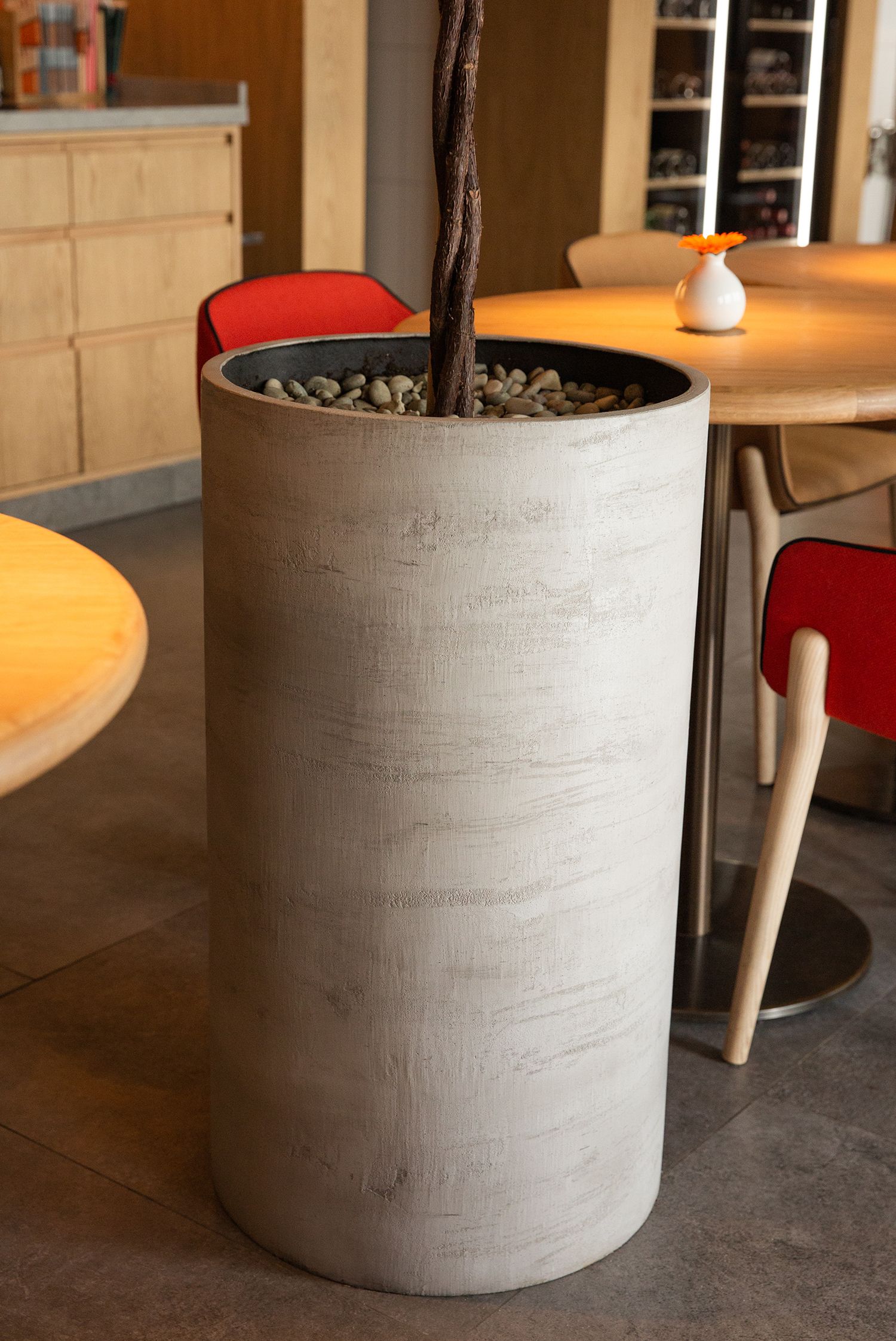 Cylinder concrete white