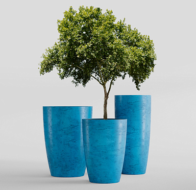 Кашпо CONCRETIKA CONUS COBALT BLUE D48H60 заказать и купить по цене 23 800 руб ниже рынка от производителя с доставкой.