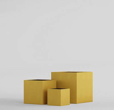 Кашпо CONCRETIKA CUBE GOLD 80x80x80 заказать и купить по цене 82 890 руб ниже рынка от производителя с доставкой.