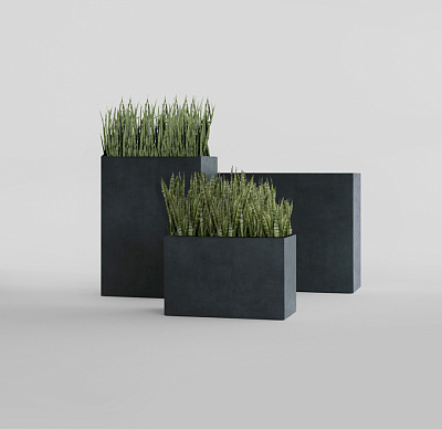 Кашпо CONCRETIKA DIVIDER ANTHRACITE 100x40x50 заказать и купить по цене 47 900 руб ниже рынка от производителя с доставкой.