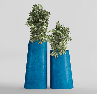 Кашпо CONCRETIKA DUET COBALT BLUE D41H82 заказать и купить по цене 32 570 руб ниже рынка от производителя с доставкой.