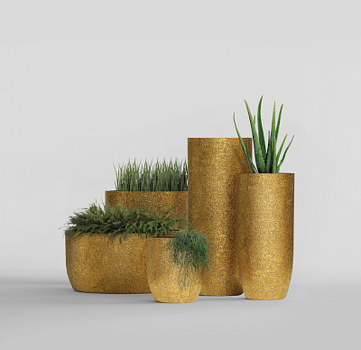 Кашпо CONCRETIKA YAR RICH GOLD D40H44 заказать и купить по цене 15 300 руб ниже рынка от производителя с доставкой.