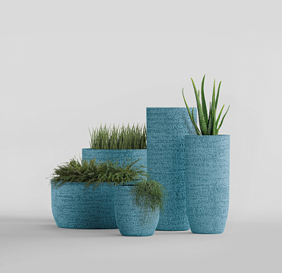 Кашпо CONCRETIKA YAR EROSIA BLUE D40H87 заказать и купить по цене 28 050 руб ниже рынка от производителя с доставкой.